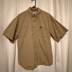 Carhartt Men's Sz XL Rugged Flex Relaxed Fit Midweight Canvas Short-Sleeve Shirt